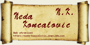 Neda Končalović vizit kartica